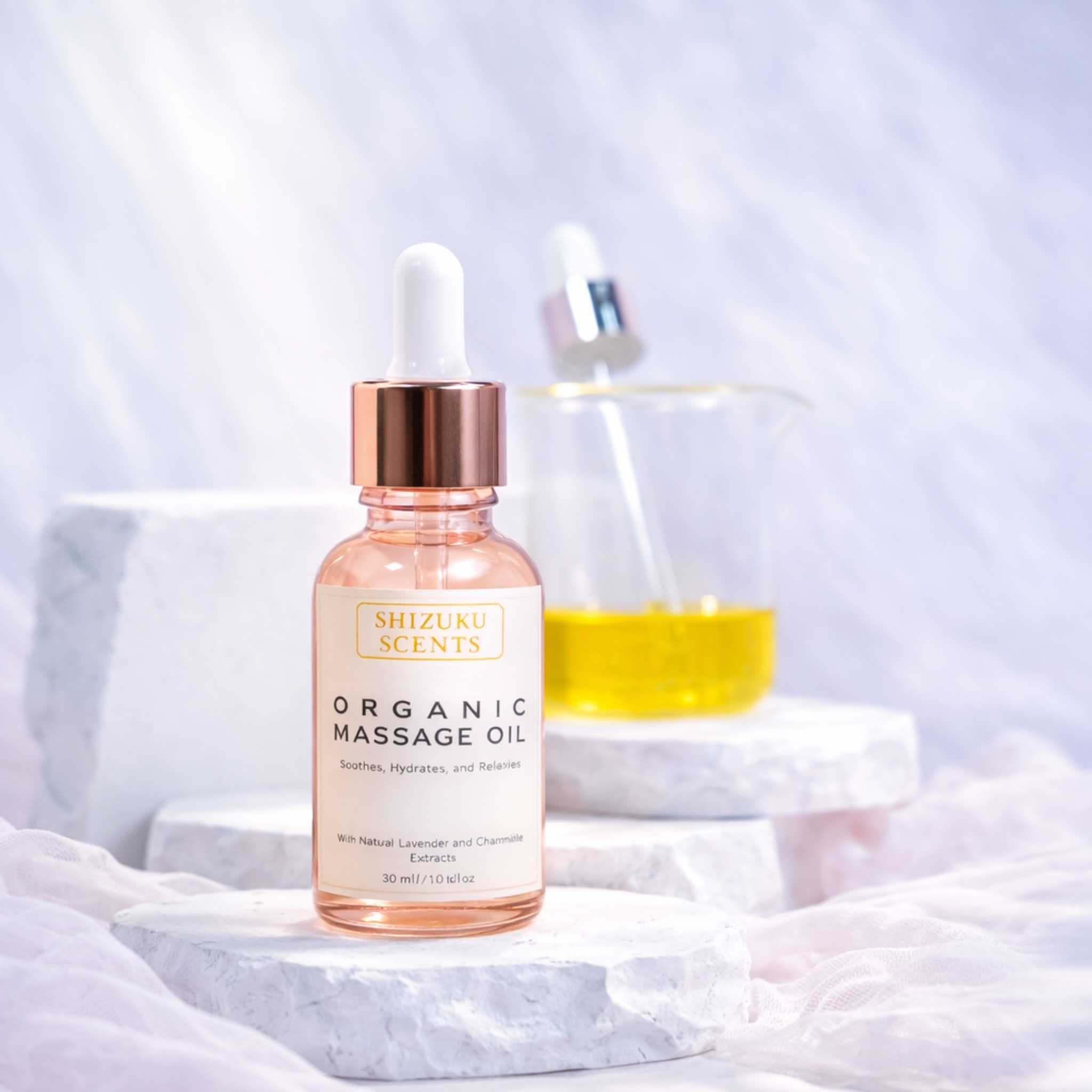 Organic Massage Oil – Lavender & Chamomile | Hydrating & Calming