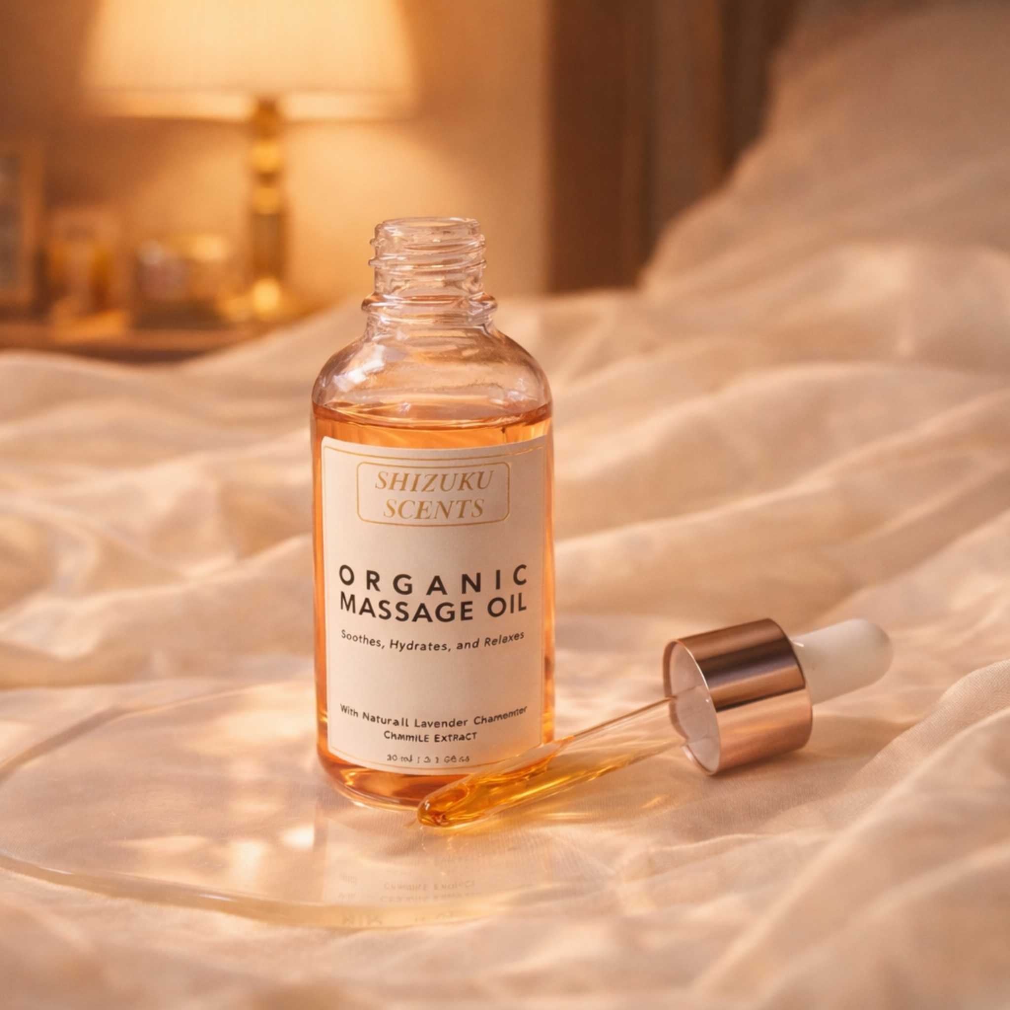 Organic Massage Oil – Lavender & Chamomile | Hydrating & Calming