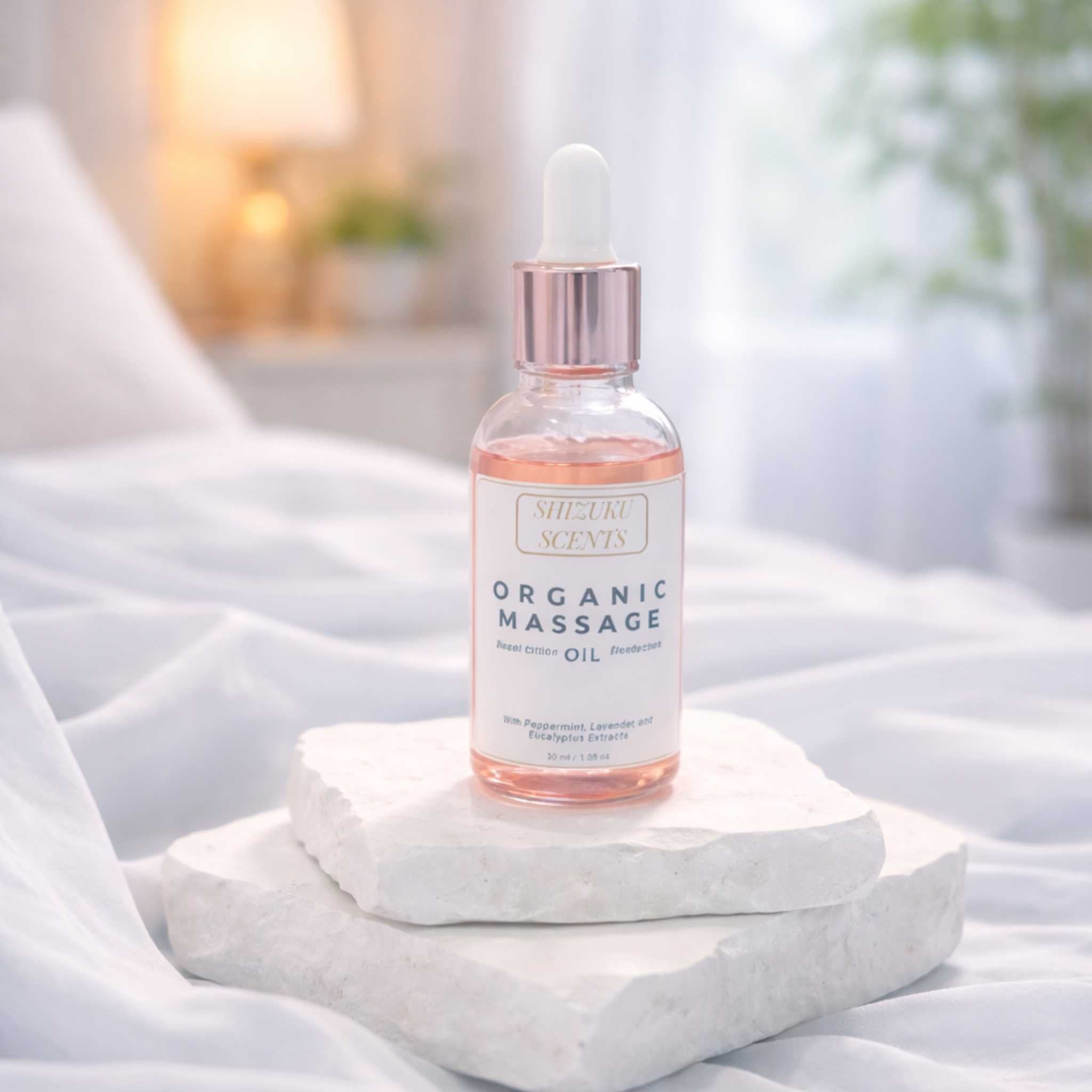Organic Peppermint–Lavender–Eucalyptus Massage Oil for Sinus & Headache Relief