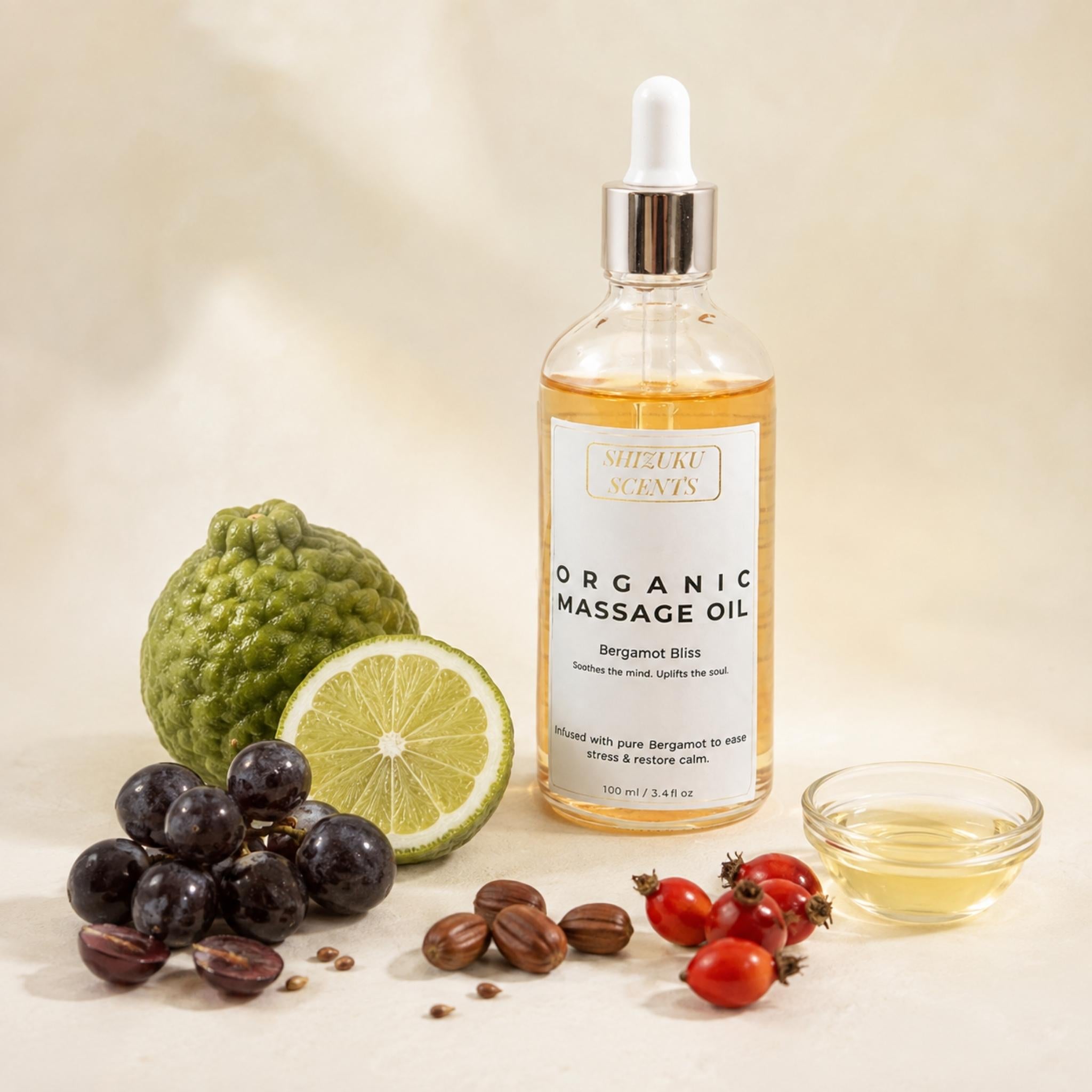 Bergamot Bliss Organic Massage Oil