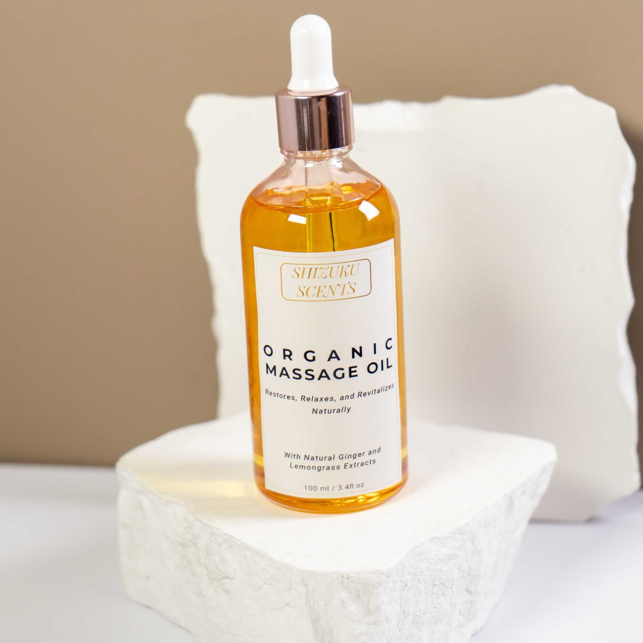 Organic Therapeutic Ginger-Lemongrass Massage Oil