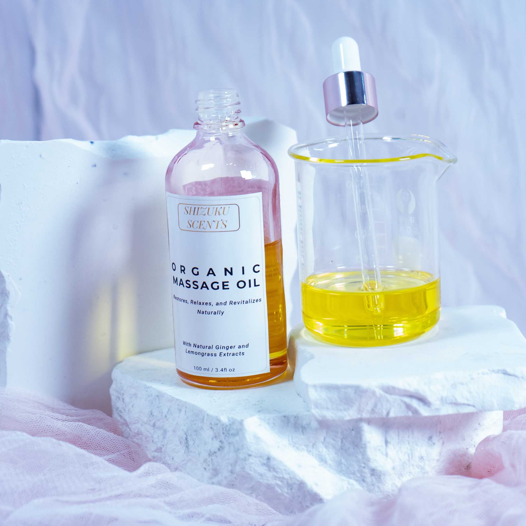 Organic Therapeutic Ginger-Lemongrass Massage Oil