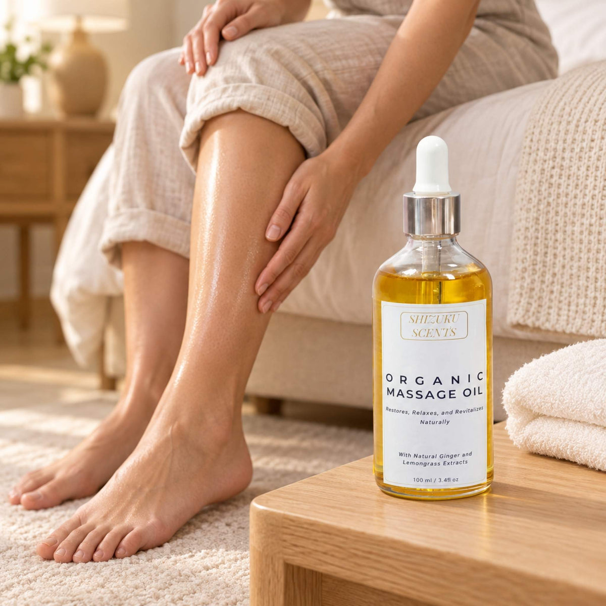 Ginger & Lemongrass Organic Massage Oil