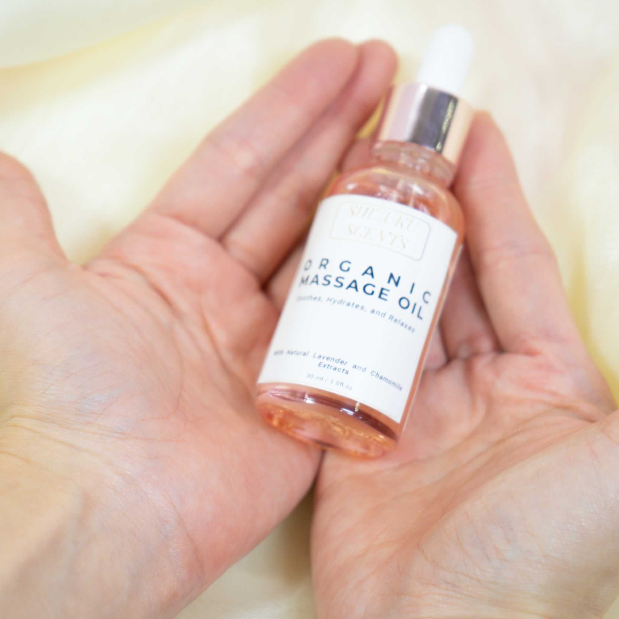 Organic Massage Oil – Lavender & Chamomile | Hydrating & Calming