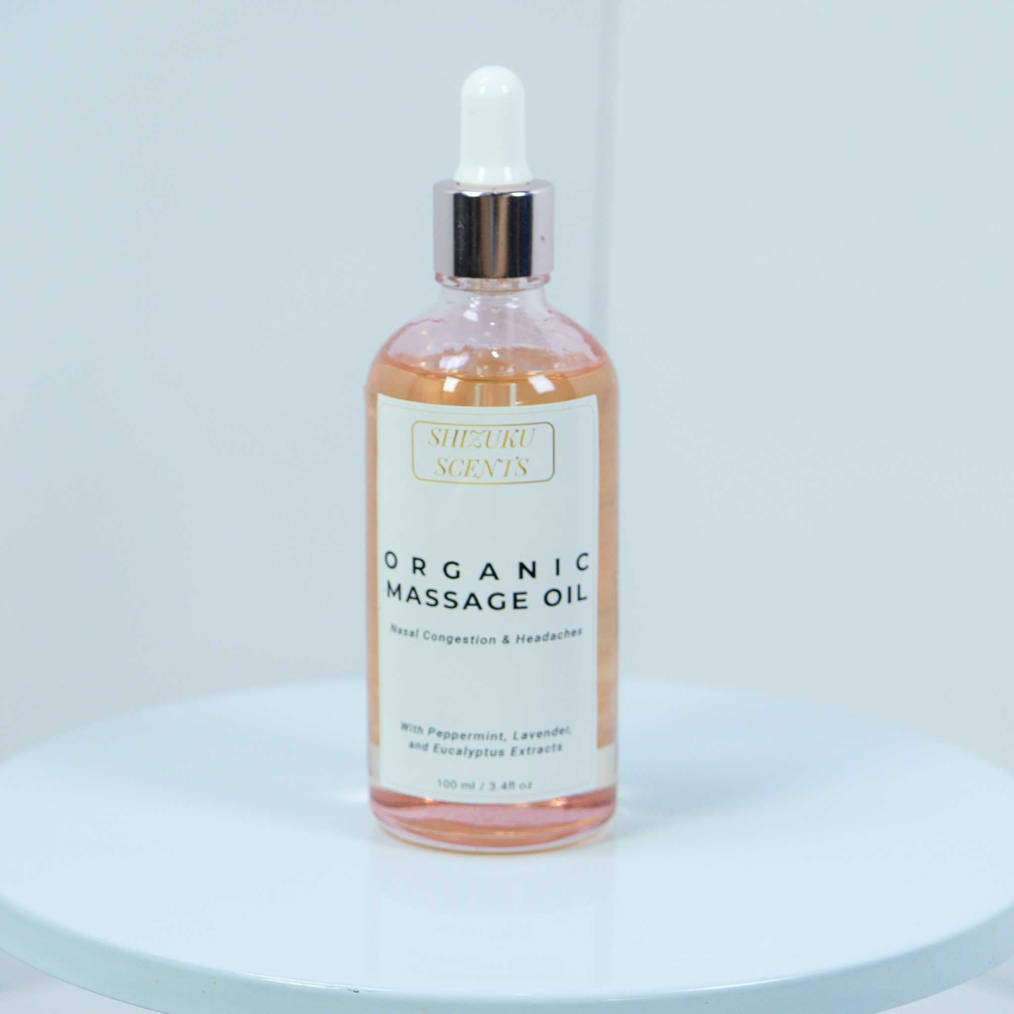 Organic Massage Oil - Nasal Congestion & Headache Relief