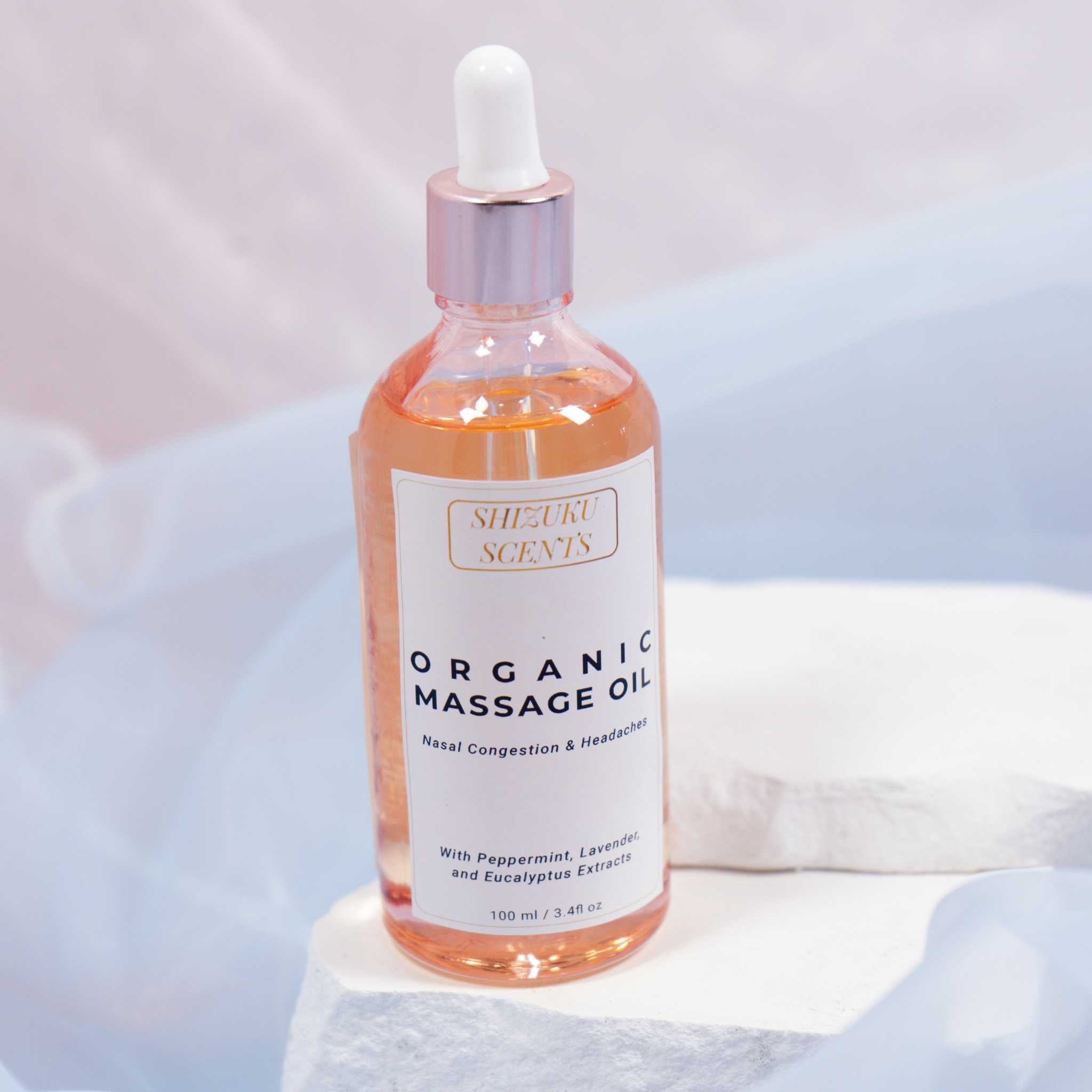 Organic Massage Oil - Nasal Congestion & Headache Relief
