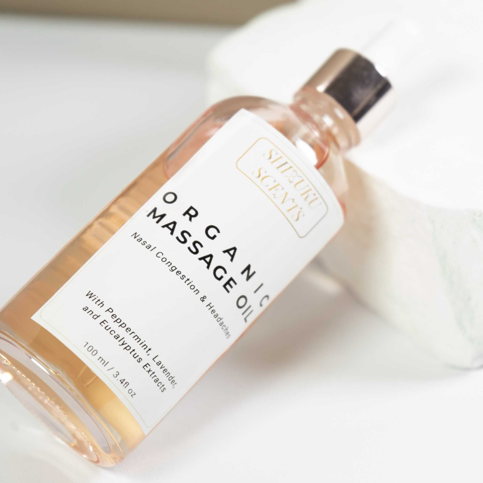 Organic Massage Oil - Nasal Congestion & Headache Relief
