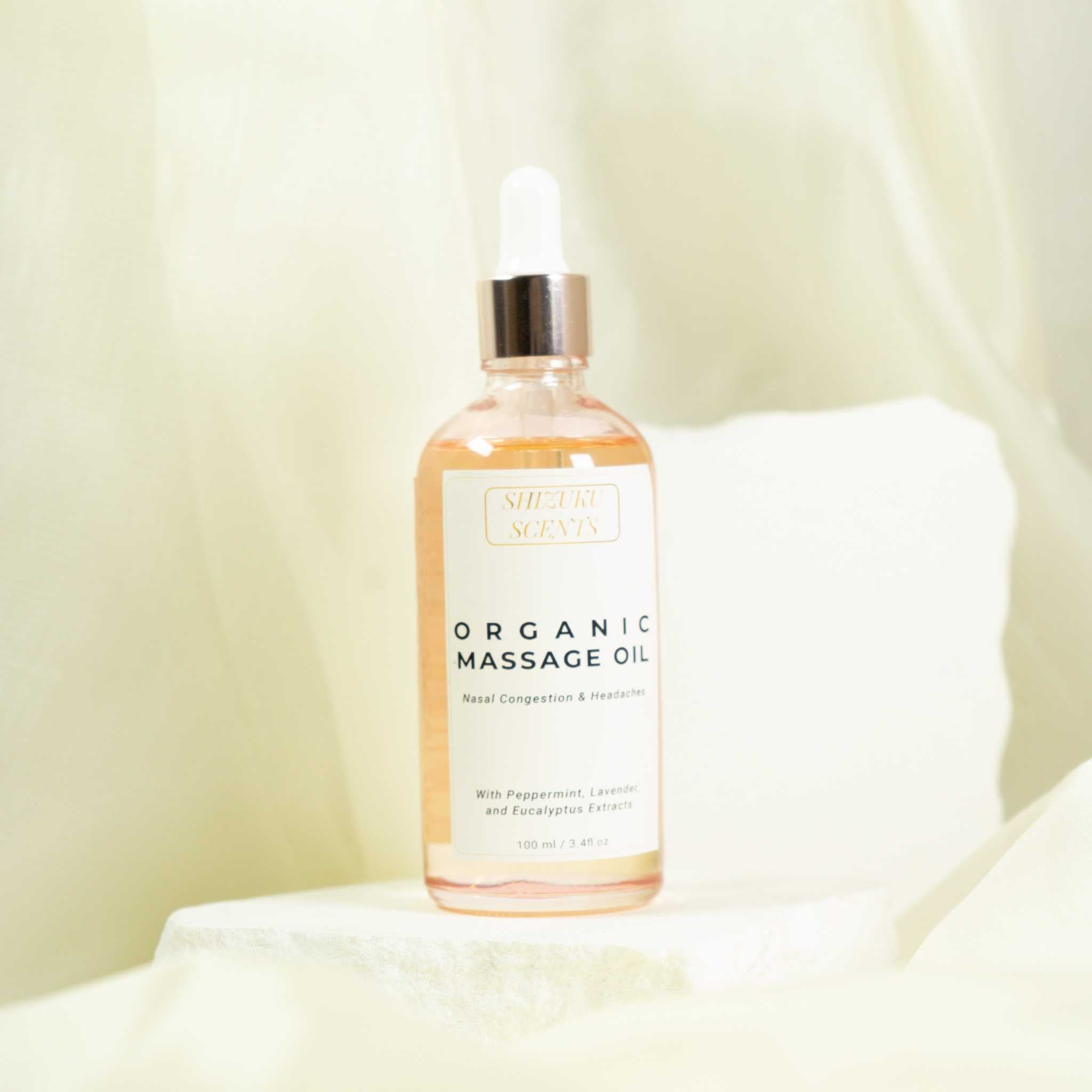 Organic Massage Oil - Nasal Congestion & Headache Relief