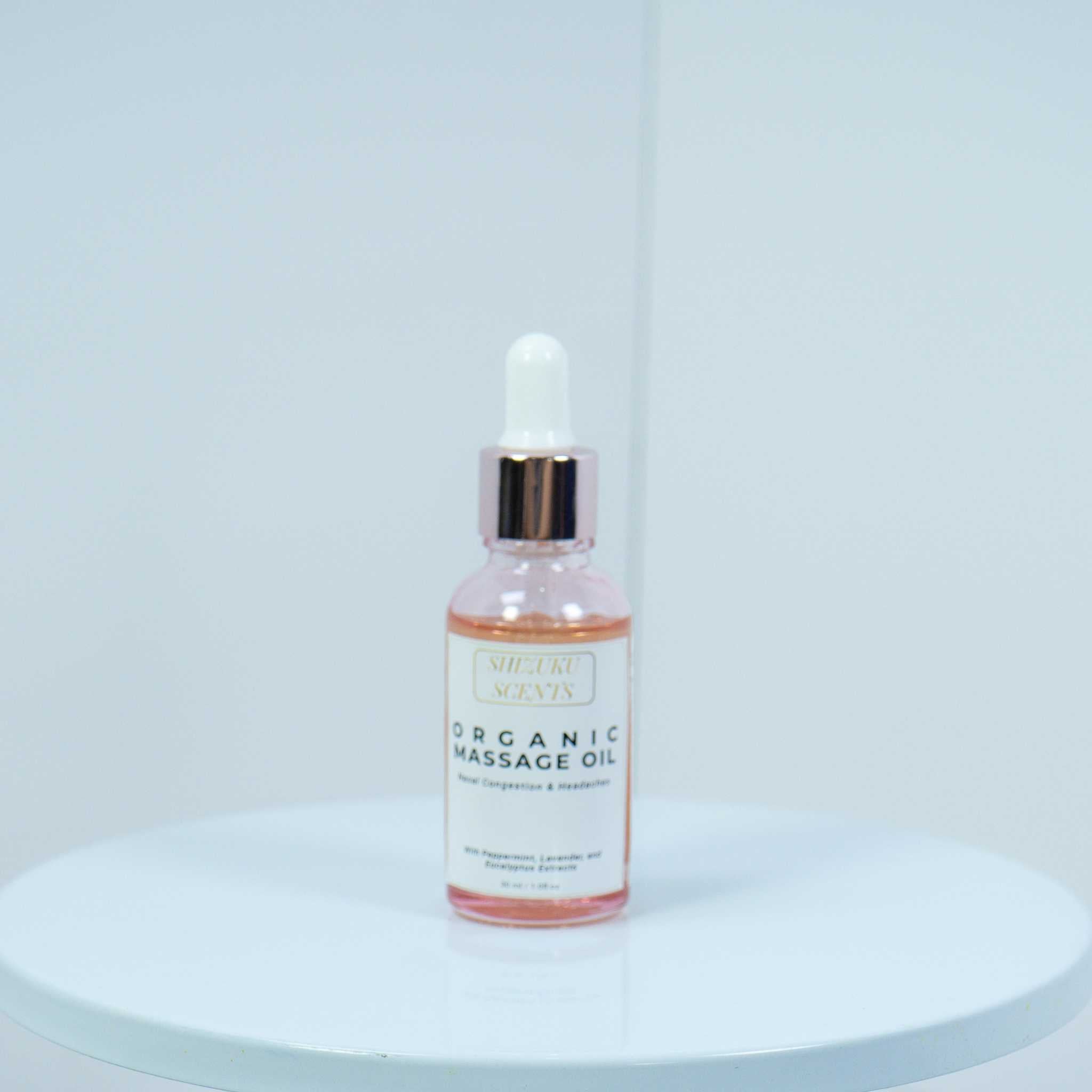 Organic Massage Oil - Nasal Congestion & Headache Relief