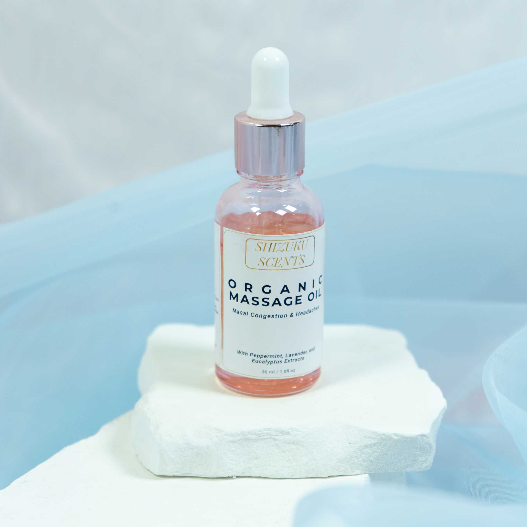 Organic Massage Oil - Nasal Congestion & Headache Relief