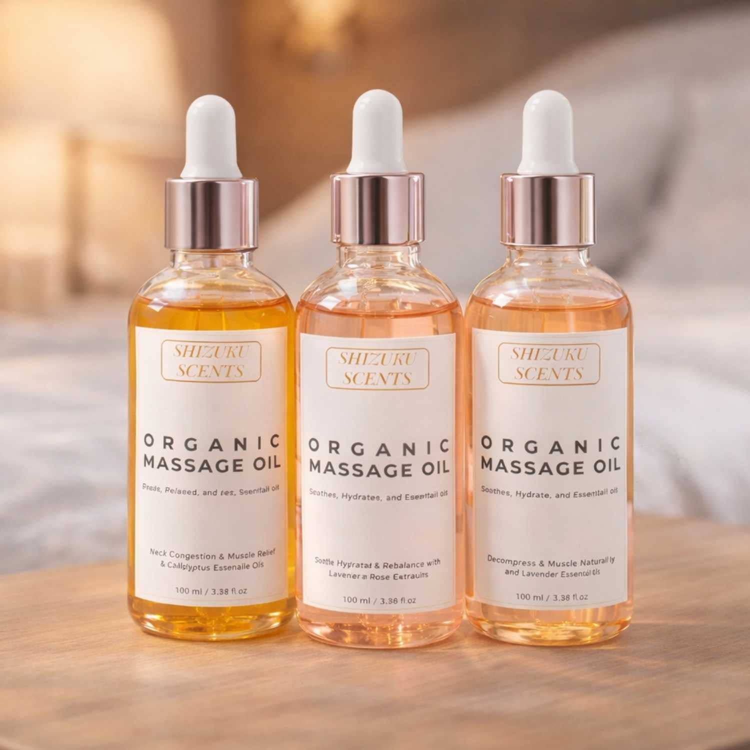 The Best Organic Massage Oils for Stress Relief & Anxiety - Shizuku Comfort