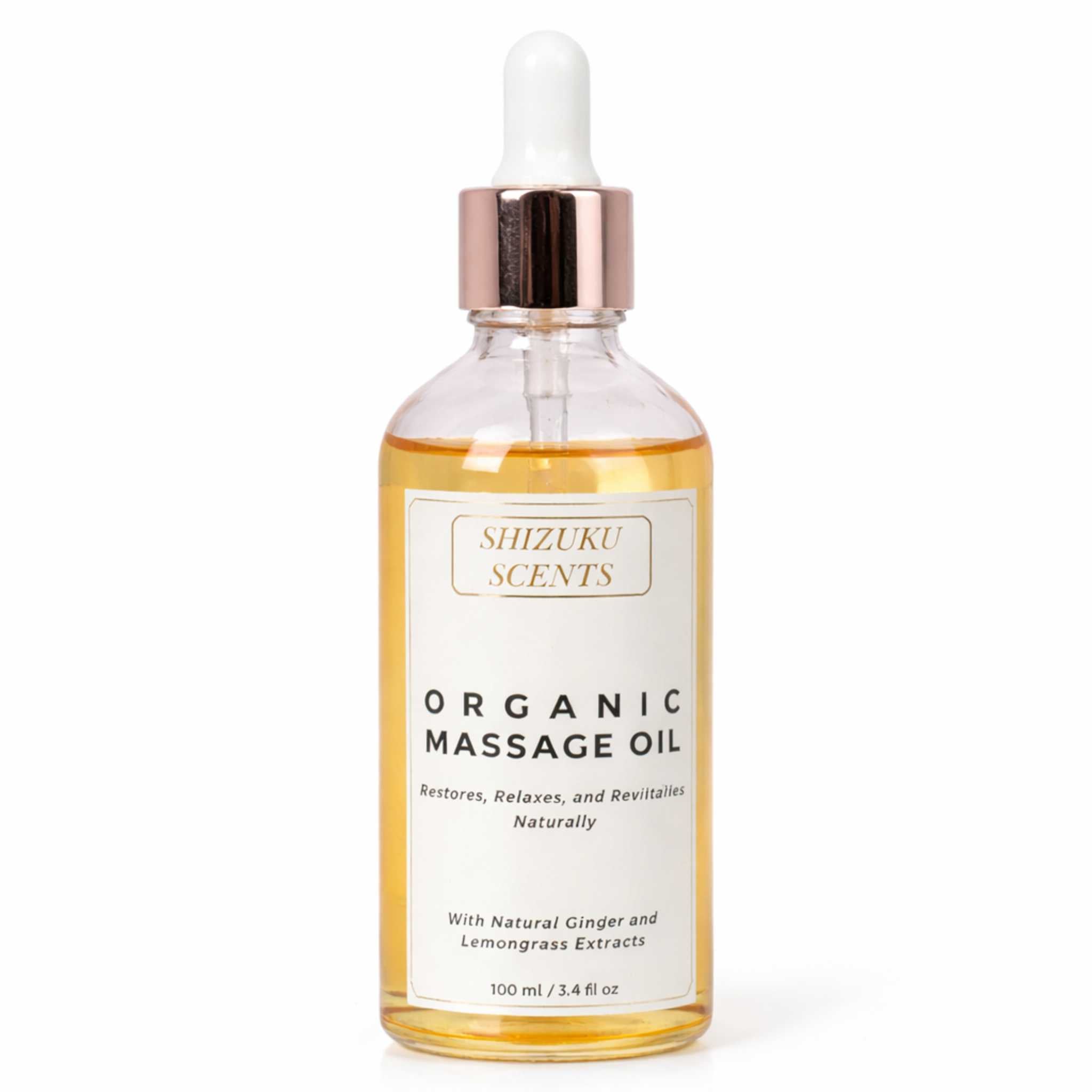 Organic Massage Oil – Ginger-Lemongrass | Warmth & Circulation