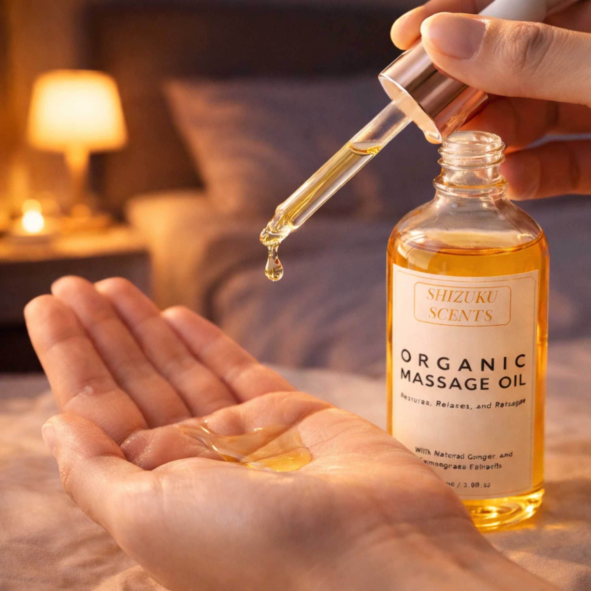Organic Ginger-Lemongrass Massage Oil | Muscle Relief & Non-Greasy
