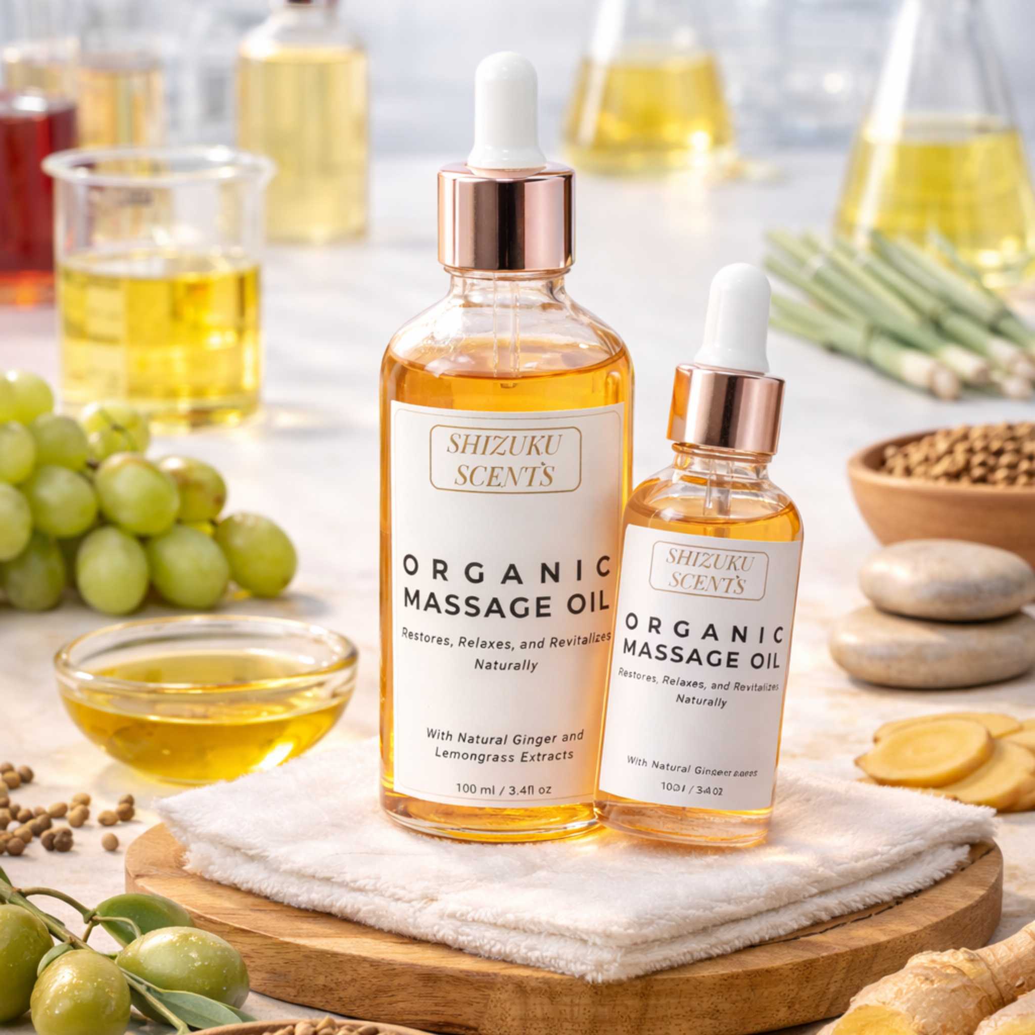 Ginger-Lemongrass – Organic Massage Oil