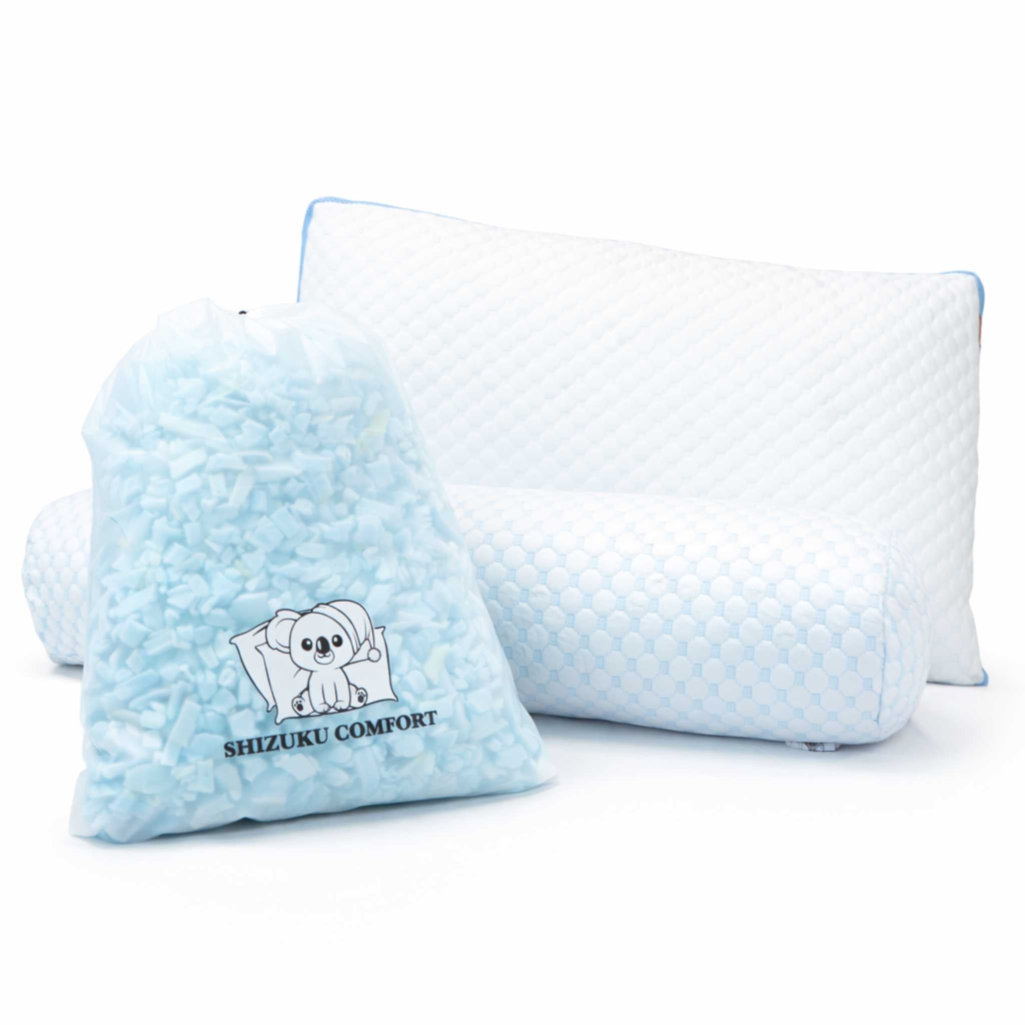 KumoFlex Adjustable Cooling Memory Foam Pillow (Custom Height Neck Support)