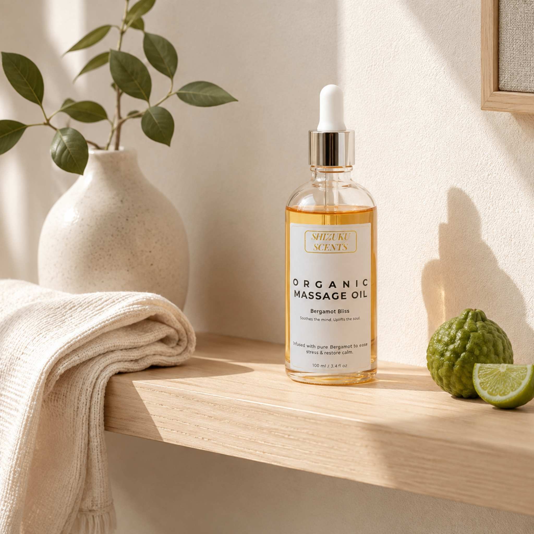Bergamot Bliss Organic Massage Oil