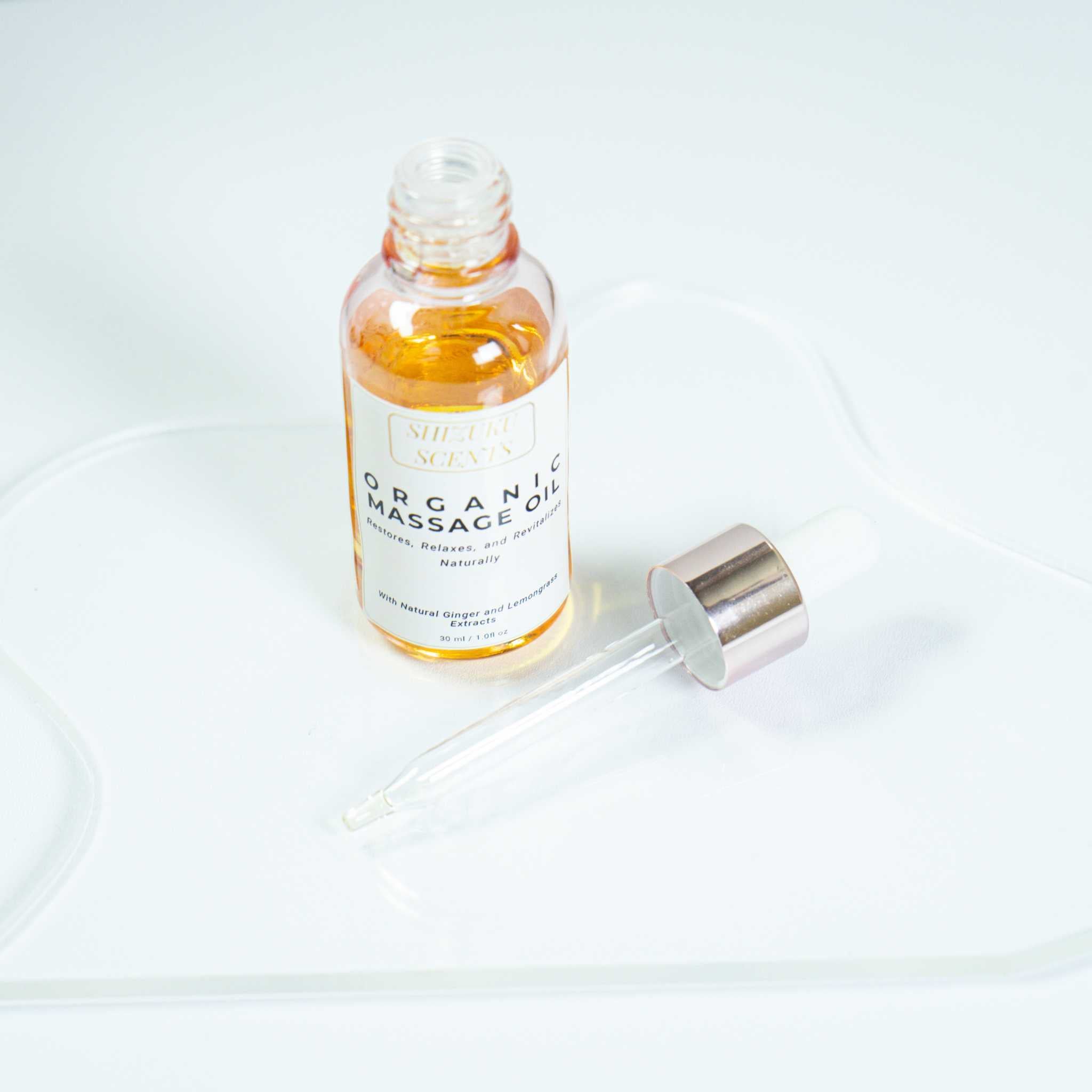 Organic Therapeutic Ginger-Lemongrass Massage Oil