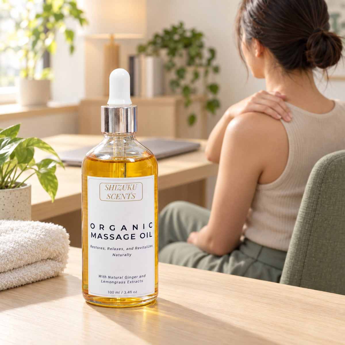 Ginger & Lemongrass Organic Massage Oil